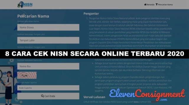 8 Cara Cek NISN Secara Online Terbaru 2020